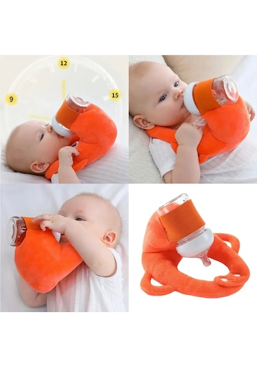 Kangvka Yetişkin Ellerini Serbest Bırakan Bebek Biberon Tutucu Yastık - Yumuşak Poliester, Ev/seyahat Kullanıma Uygun Mavi