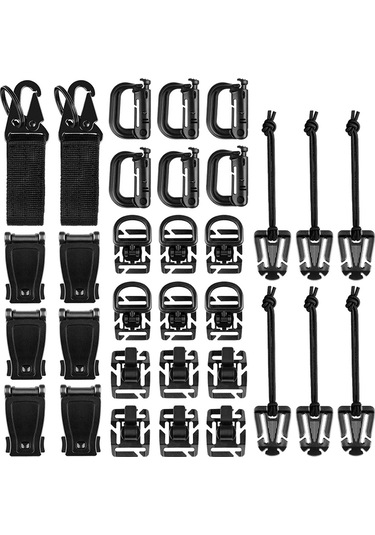 Suntek Dişli Klip Için Molle Sırt Çantası Molle Aksesuar Siyah