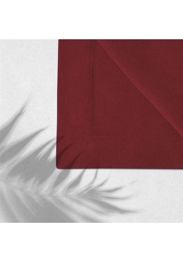 6'lı Kadife Dokulu Servis Peçetesi Bordo