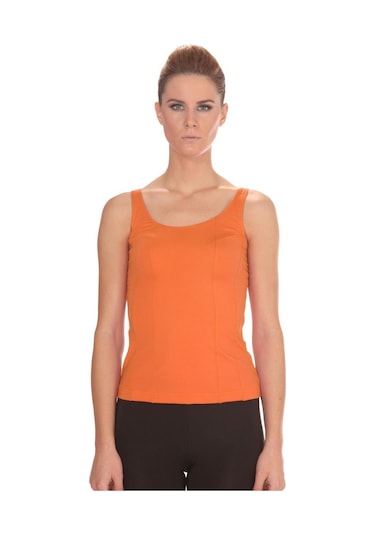Bulalgiy Kadın Turuncu Basic Fit Tişört - Bga092371-turuncu Turuncu