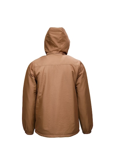 Erkek Kapitone Kapüşonlu Içi Peluşlu Kahverengi Mont 001