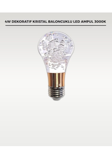 4w Dekoratif Kristal Baloncuklu Led Ampul 3000k Gün Işığı
