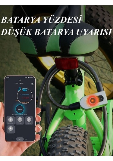 Akıllı,parmak İzli,çelik Halatlı Bisiklet/scooter Kilidi