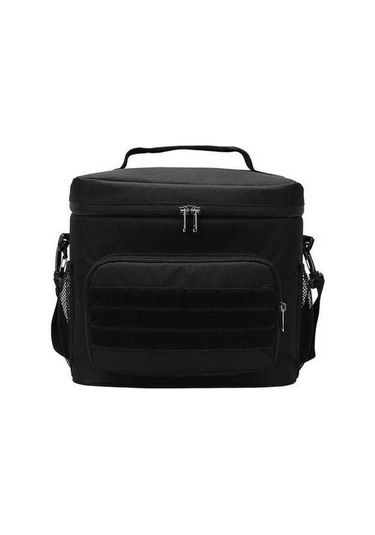 Tongxida 15l Sıcak-sojuk Tutar Isı Yalıtımlı Yemek Çantası - Sulu Geçirmez Oxford Kumaş, Çıkarılabilir Askı Kayışı, Siyah Siyah