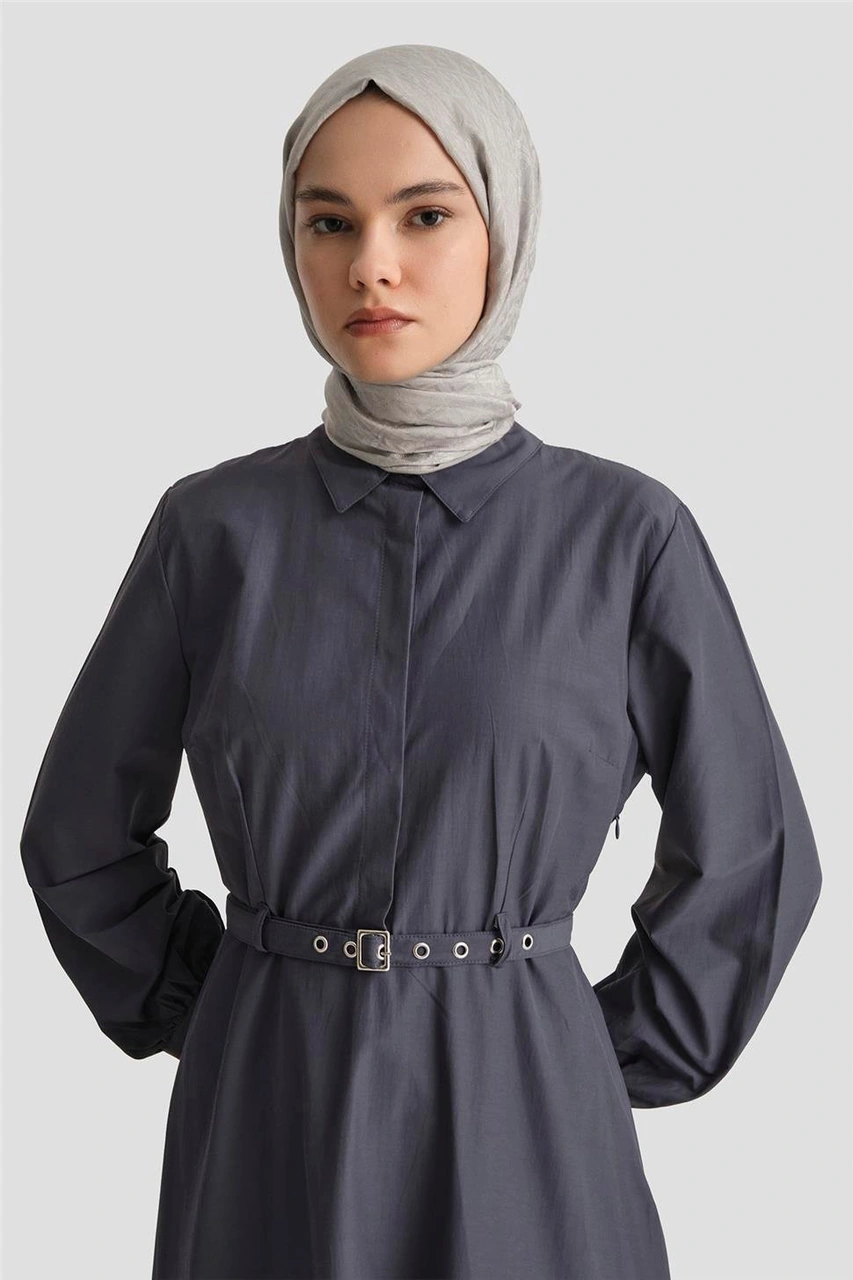 Armine Elbise 25yd9178 Antrasit Füme