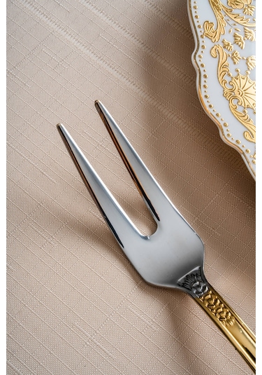 Acar Karat Star Gold Servis Çatalı - 30 Cm