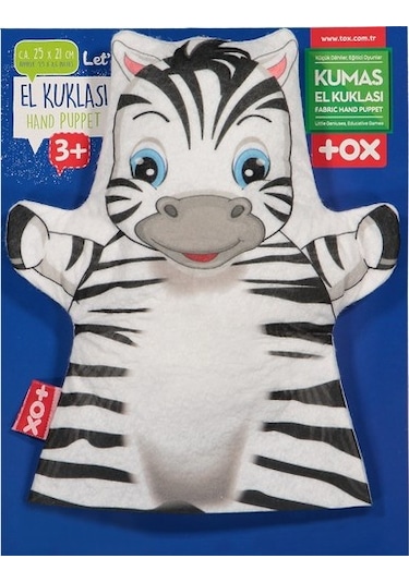 Tox T126 Zebra Vahşi Hayvanlar Keçe El Kukla Eğitici Oyuncak