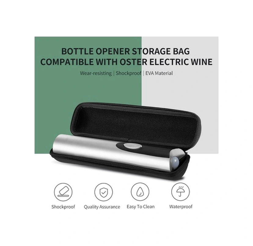 Fastbuy Oster Elektrikli Şarap Açıcı İçin Dayanıklı, Su Geçirmez Ve Sarsıntıya Dayanıklı Siyah Eva Saklama Kutusu Siyah