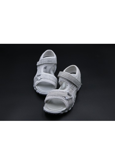 Ayakkabımood Arz Ortopedik Taban Kız Çocuk Sandalet Ayakkabı Beyaz-Gümüş