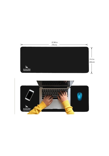 BLACK DEER Professional Siyah Large Boy Gaming Mouse Pad 90x40 Cm