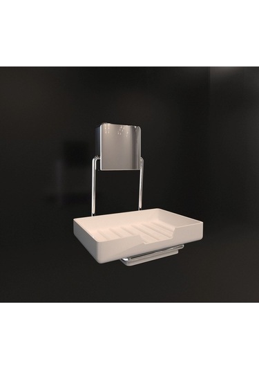 Decorev Şık Dekoratif Kullanışlı  Krom Sabunluk Plastik Hazneli