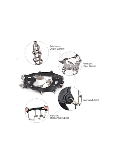 Vkemall 32 Dişli Paslanmaz Çelik Buz Tırnağı - Kaymayı Önleyen Ayakkabı Aksesuarı