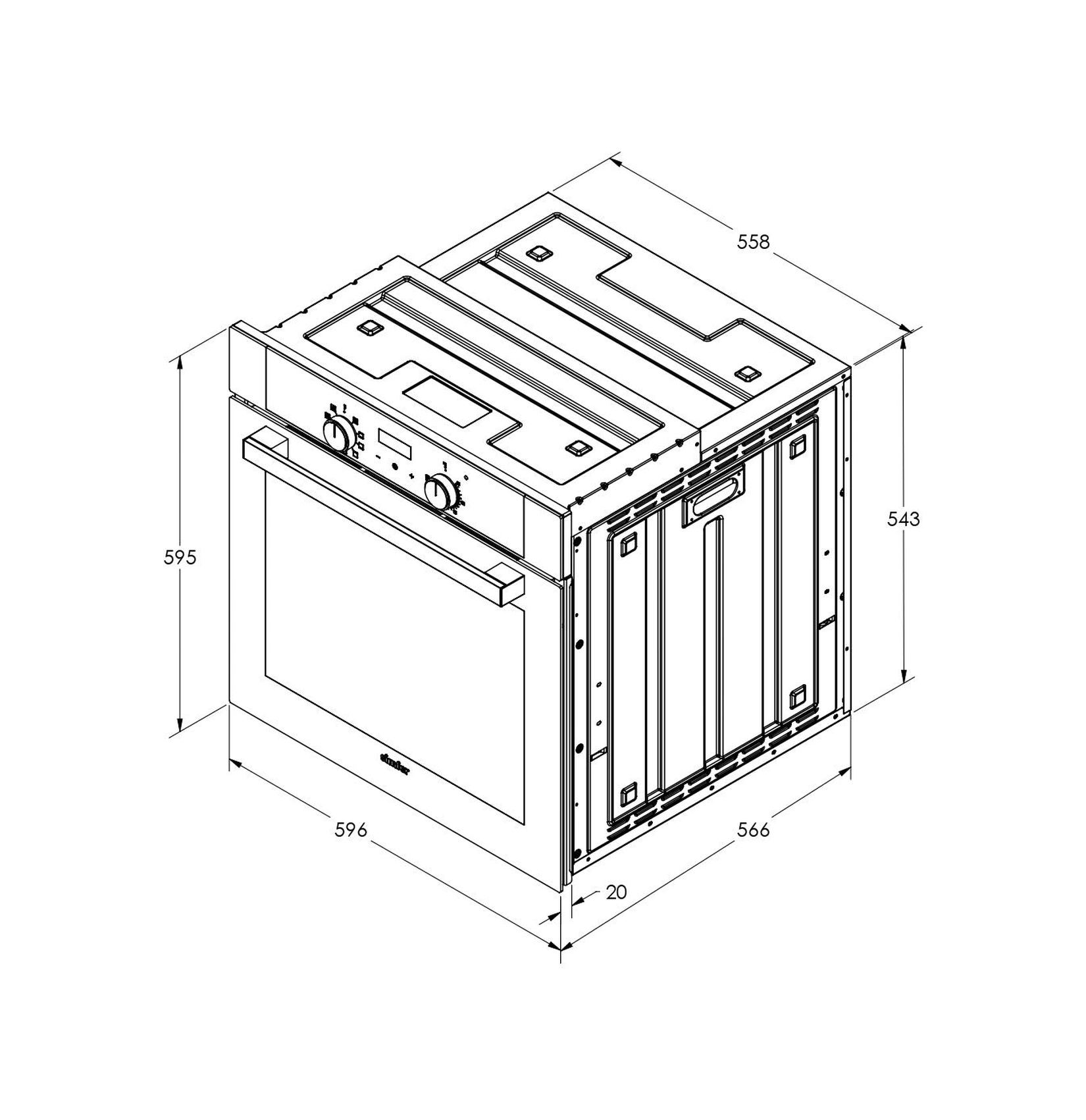 Simfer SB8208 - T3500 - SD8703 QS Dijital Siyah 3'lü Ankastre Set