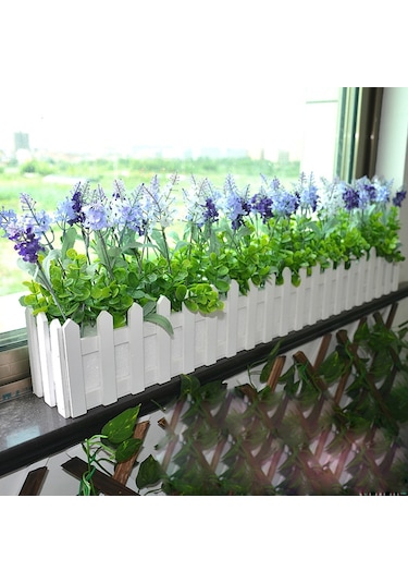 Sones Ahşap Çiçek Saksısı Çit Saklama Tutucu Saksı Köpüklü, Boyut: 110cm X 9cm X 11cm