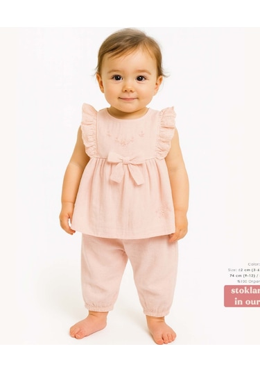 Bistyle 2li Takım Müslin Pink Nature Pembe