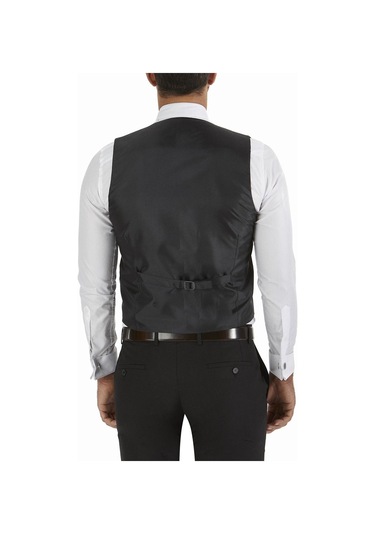 Y 141 Slim Fit Siyah Klasik Yelek Siyah