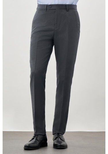 Lacivert Düz Gabardin Esnek Yan Cep Slim Fit Classic Pantolon 1003245209 220 Lacivert