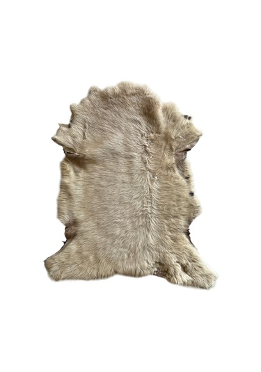 Naturel Uzun Tüylü Koyun Postu Kahve-krem