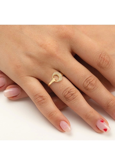 Çgk Çiğdem Gürel Kuyumculuk 14 Ayar Ayyıldız Altın Yüzük Gold