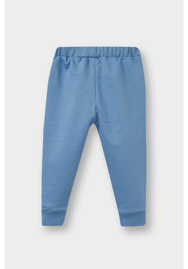 Defacto Erkek Bebek Beli Lastikli Baskılı Eşofman Altı E9270a525aube88 Mavi