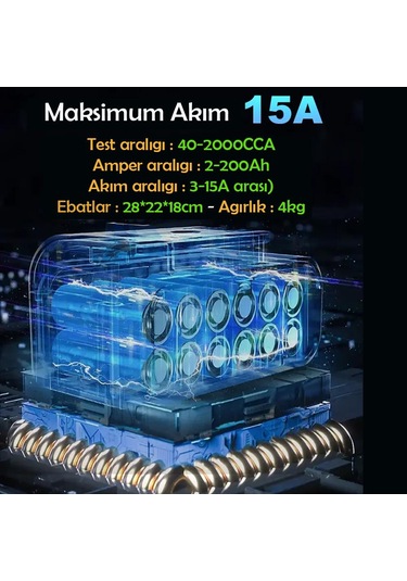 Lancol Akü Test Ve Sarj Cihazi 12v/15a Cat-300