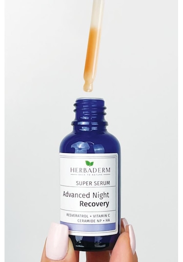 Herbaderm Süper Serum Sıkılaştırıcı Aydınlatıcı Onarıcı  Gece Serumu 30Ml