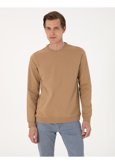 Pierre Cardin Erkek Açık Kahverengi Sweatshirt 50314054-vr002 Açık Kahverengi