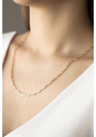 14 Ayar Altın Ataç Zincir Kolye 50 Cm N11.599