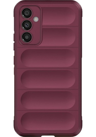 Samsung Galaxy Uyumlu A15 Kılıf Optimum Lens Çerçeveli Silikon Kapak Bordo