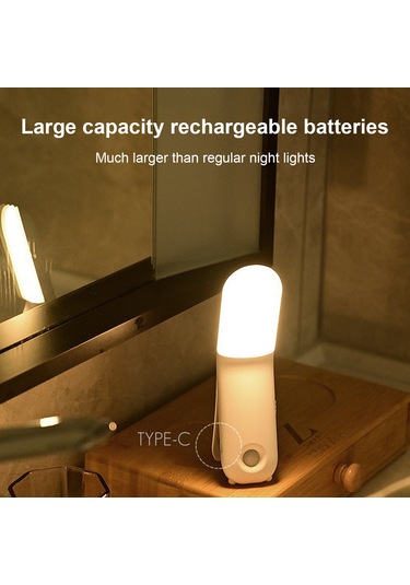 Reedark Led Hareket Sensörlü Gece Lambası - 270 Döner Işık, 1200mah Pil, Çelik/şase/manyetik Tutma, Mutfak/şifonyer/uyku Odası Kullanıma Uygun Beyaz