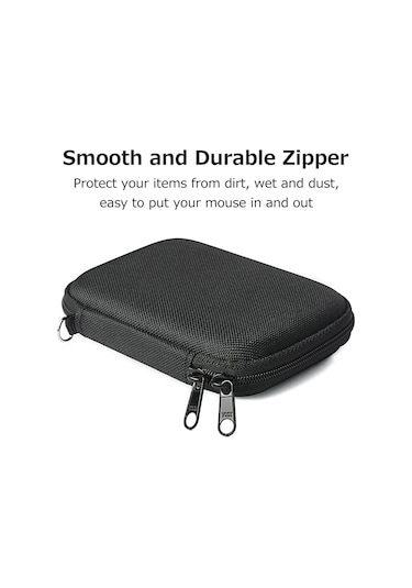 Moveevo Siyah Nilon Mouse Çantası -  Magic Mouse 2 Uyumlu Taşınabilir Depolama Kutuğu Siyah