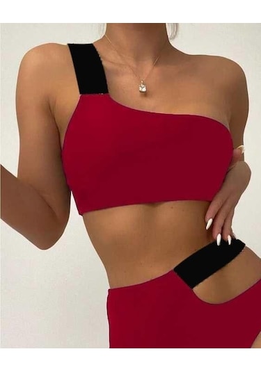 Deep Beach Lastikli Cut Out Bikini Takım Db200713bt 001