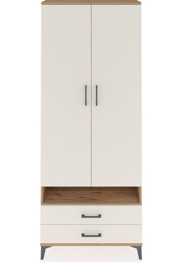 Arges Dolap 3 Raflı 2 Çekmeceli Tek Askılı 88x30x221 Çam-aytaşı Atlas Çam