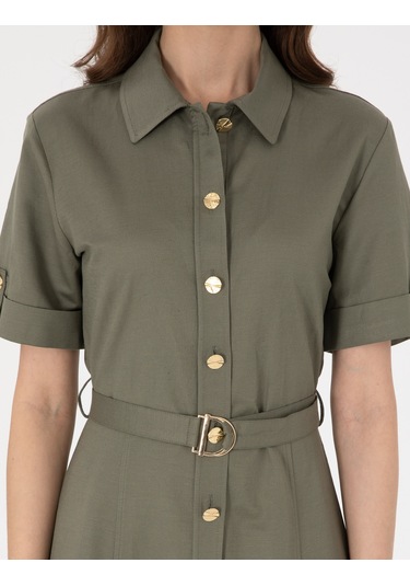 Pierre Cardin Kadın Haki Elbise Dokuma 50301025-vr027 Haki