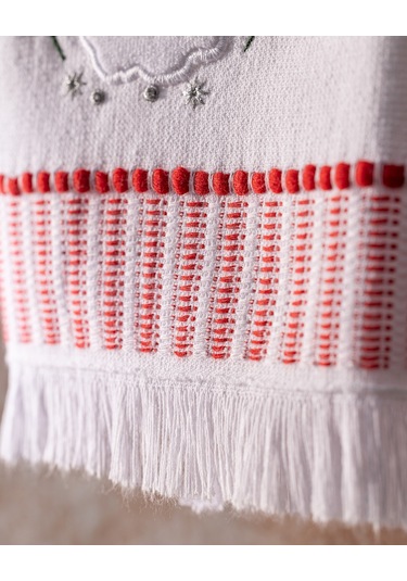 Yılbaşı Klaus Mutfak Havlu Seti - Beyaz Beyaz