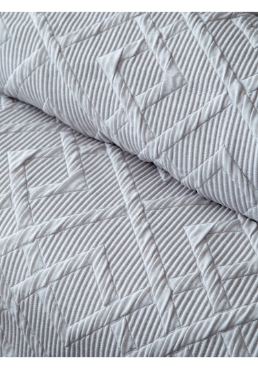 Bedline Tek Yatak Örtüsü Çift Kişilik Zen Gri 230x240 Cm Gri