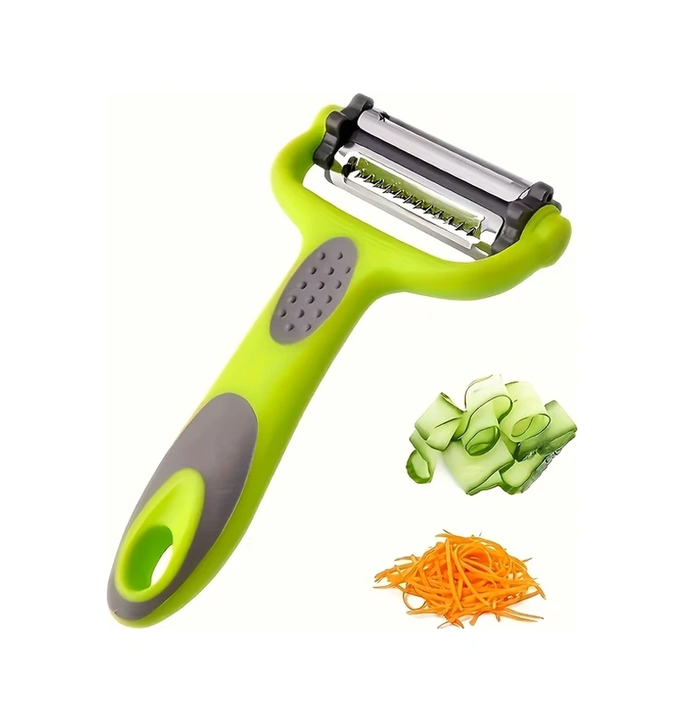 Gateesat Four Seasons 1 Parça Gümüş Renk Döner Soyacak, Rendeli Pratik Salatalık Soyacağı Gümüşi