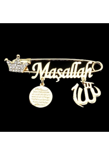 Sahiaksesuar Maşallah Yazılı Bebek Yaka Iğnesi 22