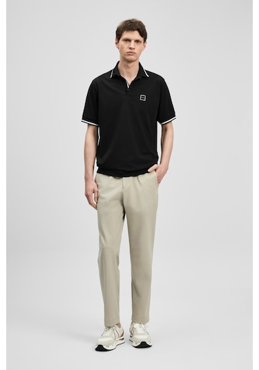 Lufian Grom Smart Erkek Polo Tişört Siyah Siyah 111040232100100