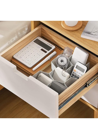 Homyl Petek Dolap Çorap İç Çamaşır Çekmece Bölücü Düzenleyici Gri Gri