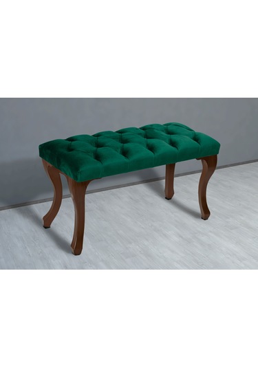 Gazzini Classic Chester Model Kapitoneli Puf, Ceviz Yeşil