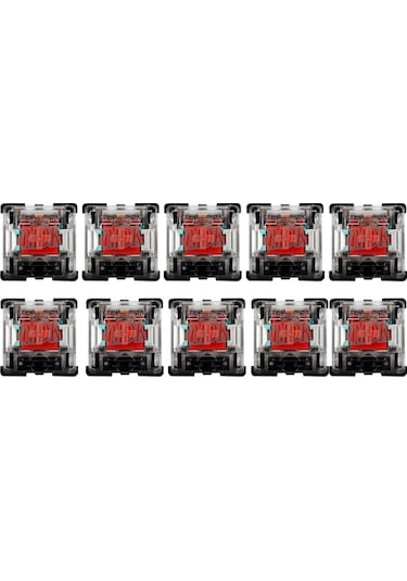 Sones 10 Adet Gateron G Şaft Siyah Alt Şeffaf Şaft Kapağı Eksen Anahtarı, Stil: G3 Ayak Kırmızı Şaft