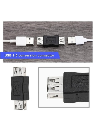 5 Adet - Usb Dişi Dişi Çevirici Adaptör - Usb Dişi Uzatma Ek