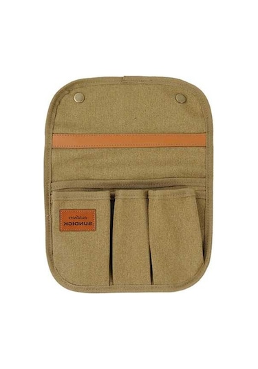 Novahub Kampanya Çok Cepli Sandalye Askılı Organizeri - Pratik Saklama Çantası 31x23 Cm Kum Kum