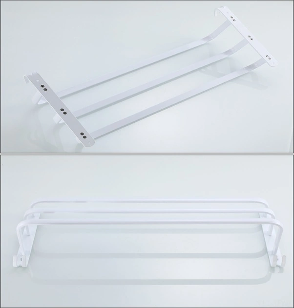 Fortunelane 3 Katlı Banyo Bez Tutucu, Kaliteli Alüminyum, Delme Yok Kurulum, Su Geçirmez, Çok Fonksiyonlu Beyaz Takım Beyaz