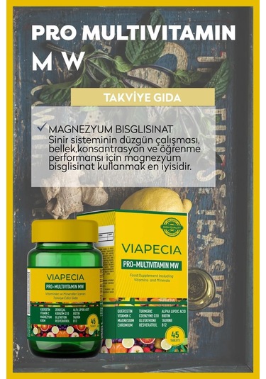 VIAPECIA PRO-MULTIVITAMIN MW 45 TABLET 8683684326455