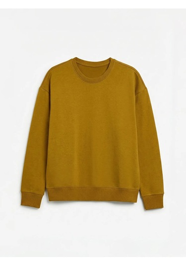 Lc Waikiki Yeşil Erkek Bisiklet Yaka 3 İplik Şardonlu Sweatshirt
