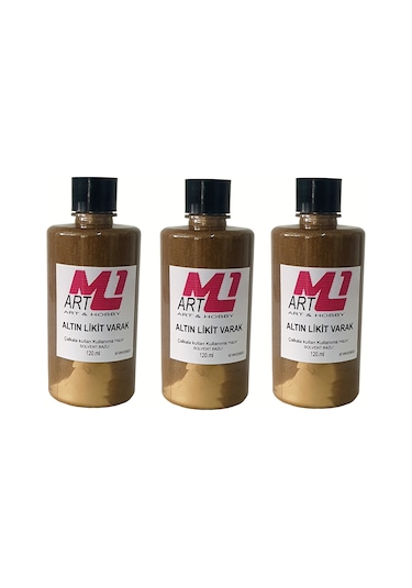 M1 Art Altın Likit Varak 120 ML X 3 Adet