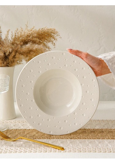 Magistro Derin Tabak Seti 2 Adet Çap 24,8 Cm Fray Porselen 344082582 Beyaz