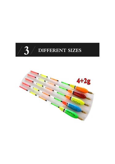 Ftk 5 Adet/grup Floatage 3+2g 4+2g 5+2g 6+2g Karışık Renkli Barguzinsky Şamandıra Dikey Sazan Balıkçılığı İçin Float 5g